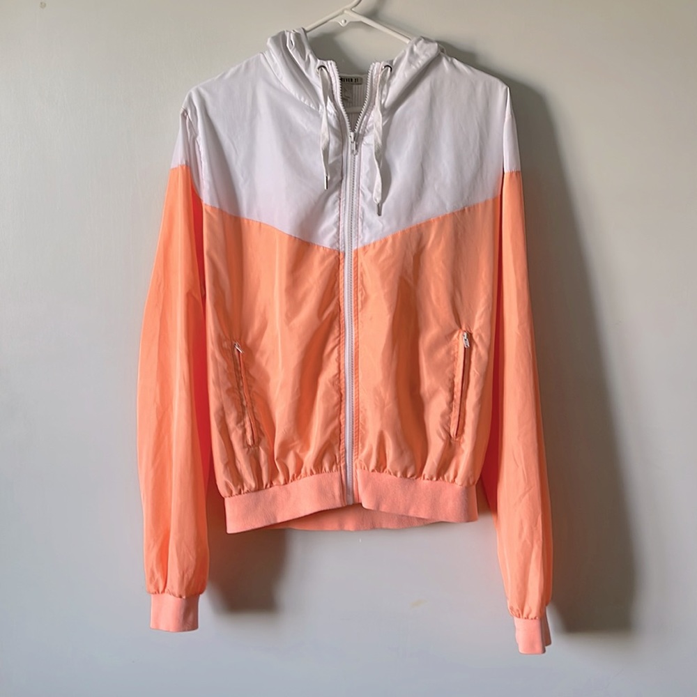 Color block full zip windbreaker